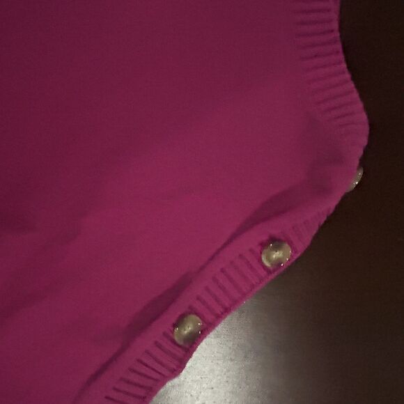 The Limited Y2K Magenta Button Shoulder Sweater Size Small Vintage Retro - Picture 4 of 13